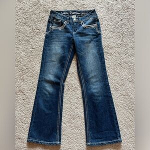 Justice Premium Denim Bootcut Dark Wash Jeans Size 8R